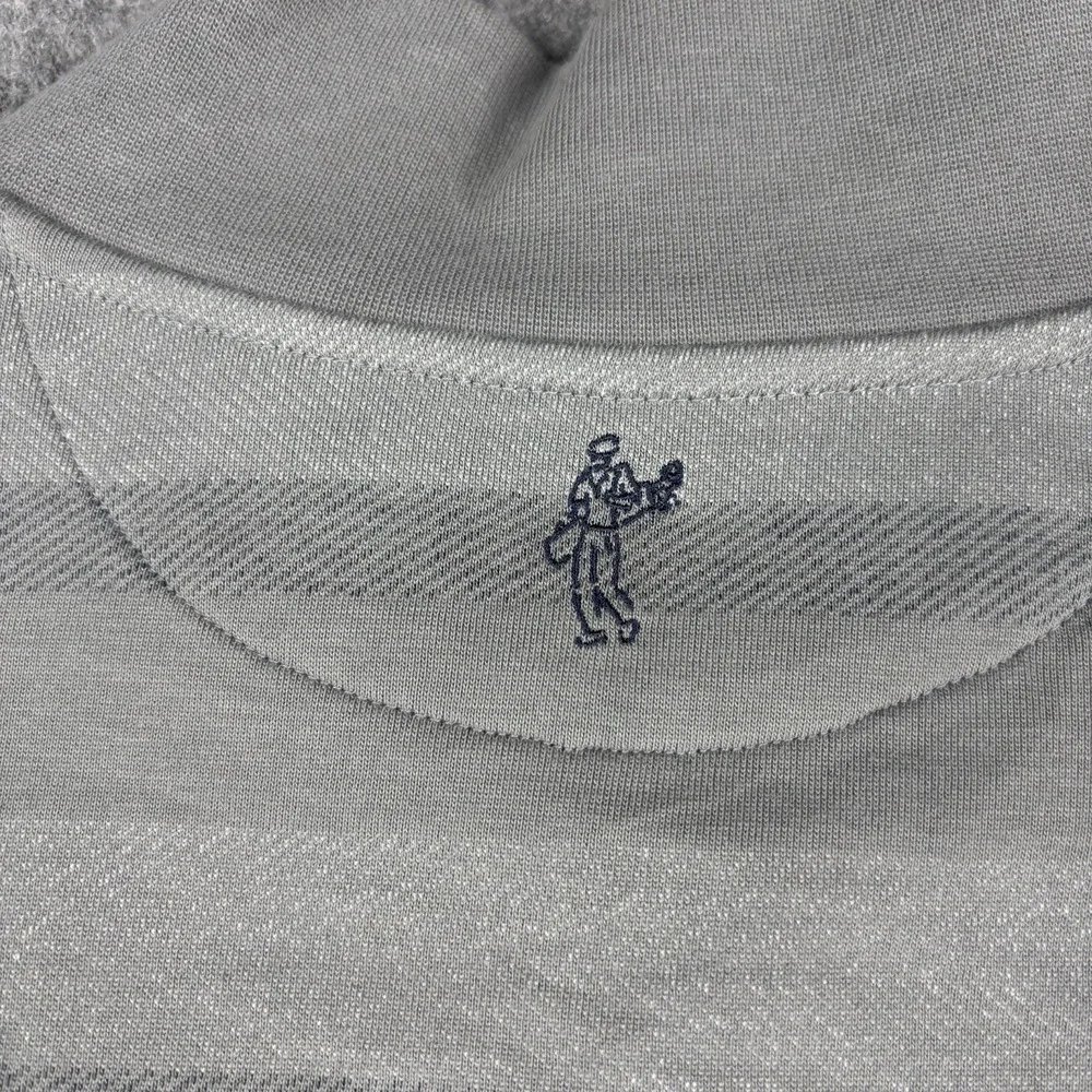 Ashworth Quarter Zip Pullover Mens XL Gray Striped Golf Sweater Cotton‎ Blend